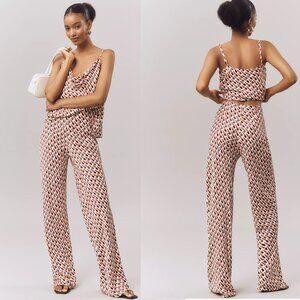 Anthropologie The Tilda Pants: Printed lipsticks Edition XXS 2XS new with tag